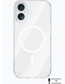 Resim Apple Uyumlu iPhone 16 Pro Animasyonlu Şeffaf Sert Mika Sararmaz Magsafe İnce Fit Kılıf Ultra 