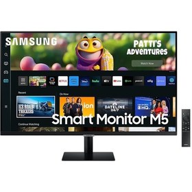 Resim Samsung Odyssey M5 LS27CM500EUXUF 27" 4 MS 60 Hz Full HD VA LED Akıllı Monitör 