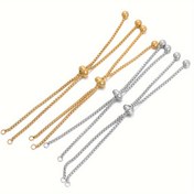 Resim 3 Adet Paslanmaz Çelik Ayarlanabilir Aksesuar, 3.5-11.5cm/1.38-4.53inch, Teleskopik Çekme Zinciri, Mücevher Buluntuları - Mücevher Desenleri 