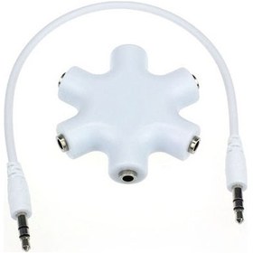 Resim keepro 5 port 3,5mm stereo kulaklık çoklayıcı splitter 