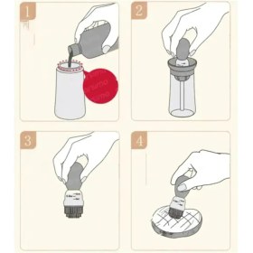Resim İliva Silikon Fırçalı Yağlık, Pratik Çok Amaçlı Hazneli Hamur, Yumurta, Sos, ve Yağ Fırçası - Yağdanlık 