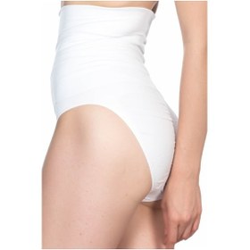 Resim Kadın Ten Rengi 1 Beden Incelme Garantili Yüksek Bel Toparlayıcı Korse Beyaz 
