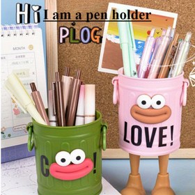 Resim Kaprisli Karikatür Kalemlik - Ofis Masası, Sınıf ve Ev Çalışması İçin Mükemmel Hafif Saplı Depolama Kovası, Sevimli Kalem Kupası - Büyük Kapasiteli Öğrenci Masa Düzenleyici, Eğlenceli ve Pratik Plastik Kalem Tutucu, Yaratıcı Çok Fonksiyonlu Kırtasiye Kovası > Kalem Standı 