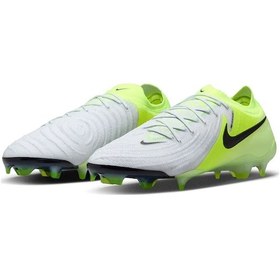 Resim Nike Phantom Gx Iı Elite Fg-pro Mens Football Shoes Profesyonel Erkek Krampon Gri Neon Yeşil Gri - Yeşil 