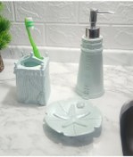 Resim DENİZ FENERİ MAVİ MODEL 3 LÜ BANYO SETİ Mavi 