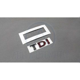 Resim VOLKSWAGEN BORA 1999-2005 TDİ BAGAJ YAZISI ÇİFT KIRMIZI 