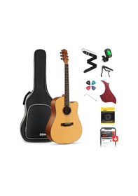 Resim Donner Dag-1c Cutaway Akustik Gitar Seti Natural 