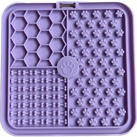 Resim Jzcat Köpekler İçin Yeni Silikon Boğulma Önleyici Yavaş Yemek Servis Altlığı - Mor 