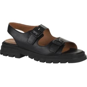 Resim Bueno Shoes Siyah Khv Deri Kadın Düz Sandalet 01WY5505 01WY5505 