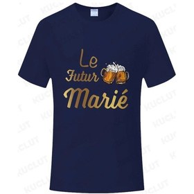 Resim Kuclut Fransız Evlilik Takımı Bekarlığa Veda Partisi T-shirt Damat Moda Grafik Düğün Tişörtblackerkek Black 