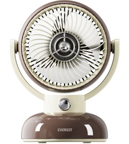 Resim Everest 1200mAh 3 Hız Kademe Led Işıklı Retro Masaüstü Usb Fan - EFN12 
