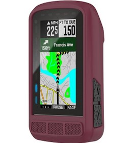 Resim Wahoo Elemnt Roam2 Wfcc6 Bisiklet Bilgisayarı Koruyucu Kapak Silikon Anti-damla Kılıfı - Şarap Kırmızısı 