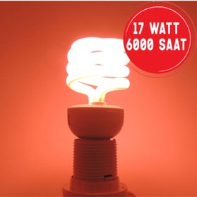 Resim Sunlight Spiral Enerji Tasarruflu Ampul 17 Watt Kırmızı 