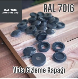 Resim Tr'de İlk 100 Adet Antrasit Vida Gizleme Kapağı, Ral 7016 Antrasit Gri, Vida Kapağı 