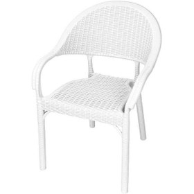 Resim Luna Eylül Rattan Koltuk 4 Adet Beyaz 