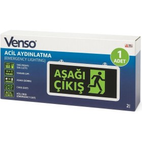 Resim Venso LED Acil Çıkış Işıldak Yukarı Yön – Exıt Up Acil Aydınlatma Armatürü 