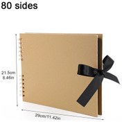 Resim Zk20 80 Siyah Sayfa Hafıza Kitapları Dıy Zanaat Fotoğraf Albümleri Karalama Cowhide 80sides Cowhide 80sides Çok Renkli 