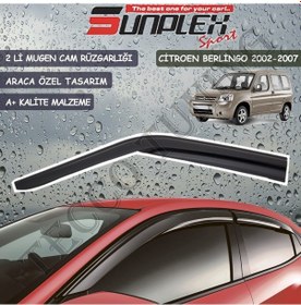 Resim Sunplex Citroen Berlingo 2002-2007 Mugen Cam Rüzgarlığı 2 Li Set 