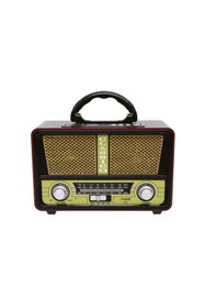 Resim SIGHTZER Bluetooth Hoparlör Nostaljik Radyo Ahşap Retro Speaker Usb/Aux/Sd Kart Girişli C2 