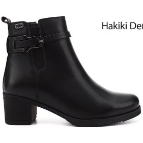 Resim Gönderi(R) Gönderi R Kadın Siyah Fermuarlı Kalın Topuklu Hakiki Deri Bot Dkzb61351464 Siyah 