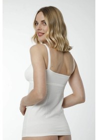 Resim Hmd Underwear Kadın %100 Pamuk Ekru Askılı Emzirme Atleti & Rahat Doku Hmd2400 Ekru 