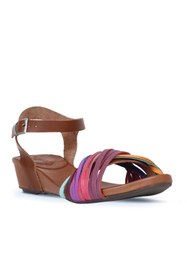 Resim Bueno Shoes Multi M10 Deri Kadın Dolgu Topuklu Sandalet 01wl6800 