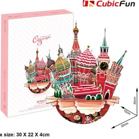 Resim Cubic Fun Cityscape Moskova Şehir Kompozisyonu 9+ Yaş Küçük Boy Puzzle 68 Parça 