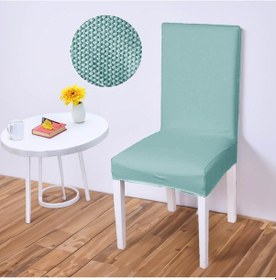 Resim Balpeteği Desen Likra Kumaşlı Tüylenmez Yikanabilir Sandalye Örtüsü Sandalye Kılıfı Yeni Model Tekli Mint 