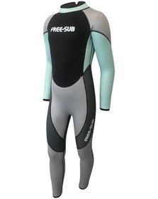 Resim Free-Sub 3Mm Çocuk Sörf Scuba Tüplü Dalış Elbisesi Wetsuit Turkua (526082084) Çok Renkli 