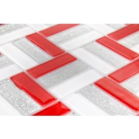 Resim Tezgah Arası 4mm Kristal Cam Mozaik ( 1 kutu = 1 m2 Fiyatıdır ) 