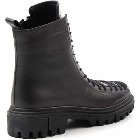 Resim Siyah Lame Leather Kadın Bot & Bootie K02178001203 Siyah 