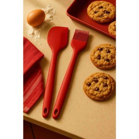 Resim Yumurta Fırçası ve Spatula 2li Set Silikon Yanmaz Yapışmaz 