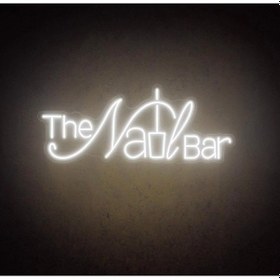 Resim The Nail Bar Yazılı Ve Şekilli Neon Tabela Beyaz 