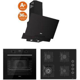 Resim Ferre Flowart Serisi(QBL63CS SC405 D063) Ankastre Set 