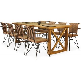 Resim Neiwel Niel Doğal Ahşap Toplantı Masası x 120 x 320 Açık Ceviz 