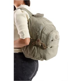 Resim Baginn Kadın Sırt Çantası Çok Cepli 30 25 Cm Hafif Klinkır Kumaş Spor Seyahat Çantası Su İtici Kumaş Bej 