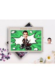 Resim Bk Gift Kişiye Özel Evin Reisi Karikatürlü 1000 Parça Profesyonel Puzzle-3 