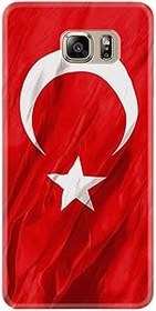 Resim kilifland Samsung Galaxy S7 Edge ile Uyumlu Kılıf Desenli Silikon Boyun Askılı Şanlı Türk Bayrağı 4 1401 