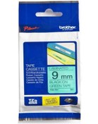 Resim Brother P-Touch Tze-721 Tze-Tape 9Mm Yeşil Üzerine Siyah Laminasyonlu Etiket 