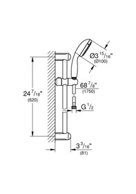 Resim Grohe Duş Seti 2 Akışlı Tempesta Krom - 2759810e 