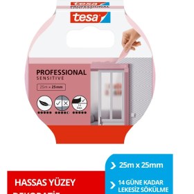 Resim Tesa Profesyonel Maskeleme Bandı, Hassas Yüzeyler Için, Keskin Kenar Boya Bandı, 25MX25MM 
