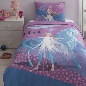 Resim Disney Frozen Lisanslı %100 Pamuk Lastikli Çarşaflı Çocuk Nevresim Takımı 160x230 cm 