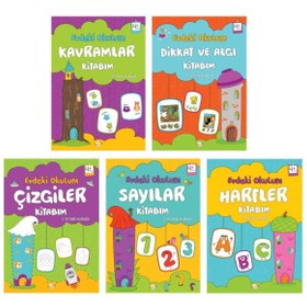 Resim Kukla Yayınları Kukla Evdeki Okulum Okul Öncesi Eğitim Seti 5 Kitap: S. Reyhan Alabuğa 