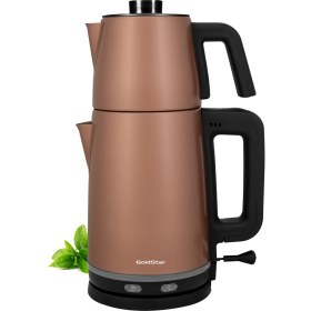 Resim Gold 2200 Watt Paslanmaz Çelik Çay Makinesi ve Su Isıtıcısı ST-7305G 