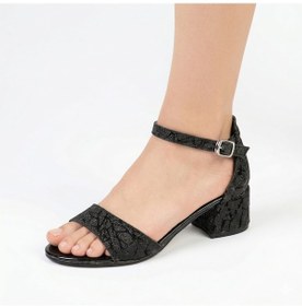 Resim Pico Kids Arz Simli 4 Cm Kız Çocuk Topuklu Sandalet Abiye Ayakkabı Altın 