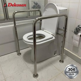 Resim Dekosan Engelli Klozet Yanı Tutunma Barı - Bedensel Engelliler İçin 