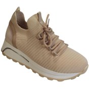 Resim Yaz Kış Ayakkabı YAZKIŞ Kadın Siyah Ten Triko Kumaş Bağcıksız Arkası Holıganlı 4cm Comfort Taban Fashıon Spor Ayakkab 