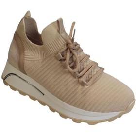 Resim Yaz Kış Ayakkabı YAZKIŞ Kadın Siyah Ten Triko Kumaş Bağcıksız Arkası Holıganlı 4cm Comfort Taban Fashıon Spor Ayakkab 