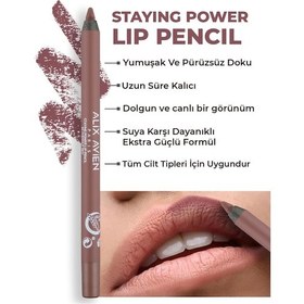 Resim Alix Avien Suya Dayanıklı Uzun Süre Kalıcı Yumuşak Dudak Kalemi Staying Power Lip Pencil 62 Chesnut Red 