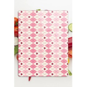 Resim Decovetro Cam Kesme Tahtası ve Sunumluk Pembe Baklava Desenli 40 x 30 cm 
